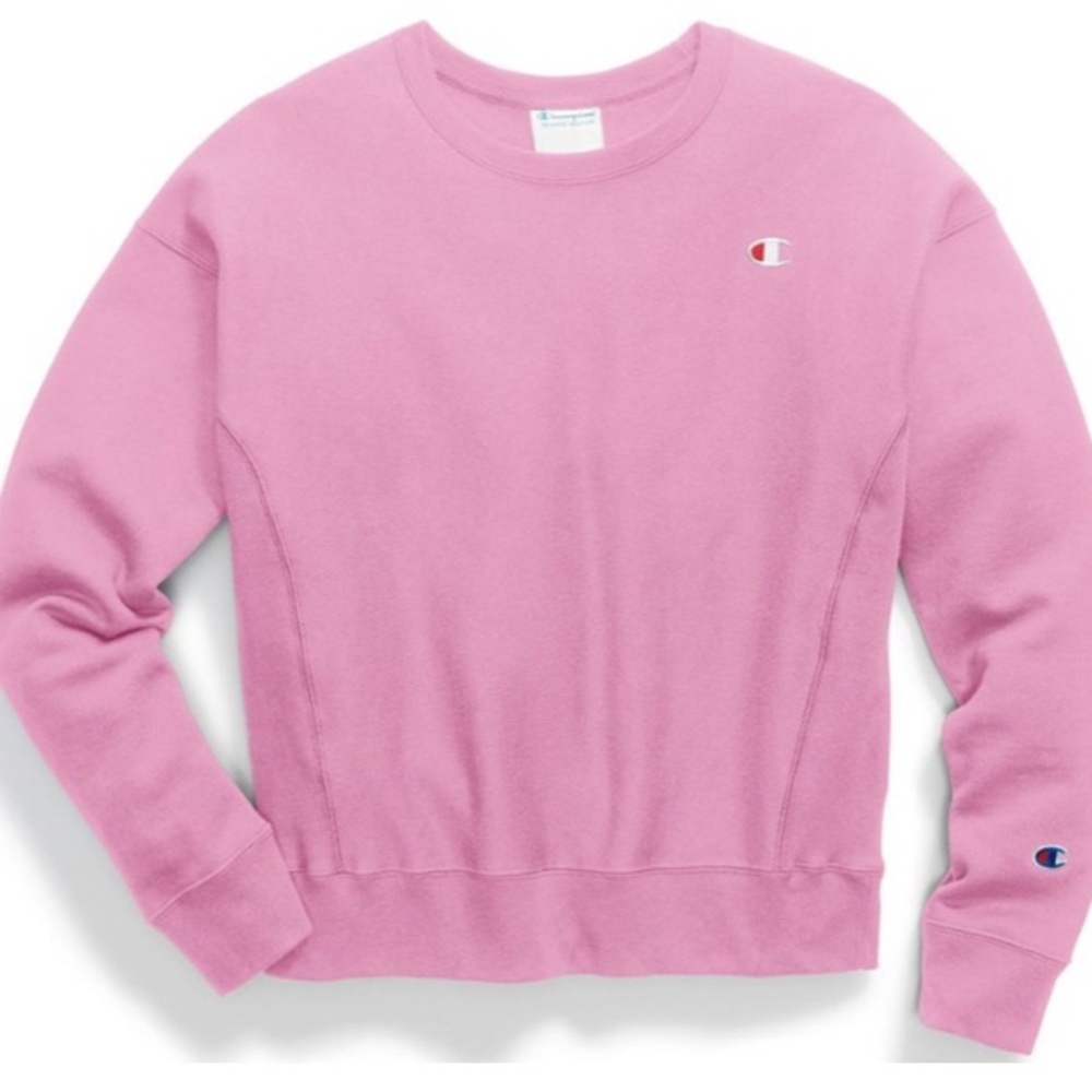 pink champion sweatshirt